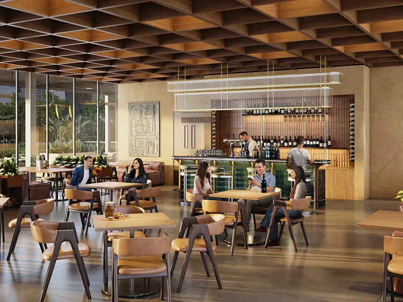Clubhouse café and bar lounge