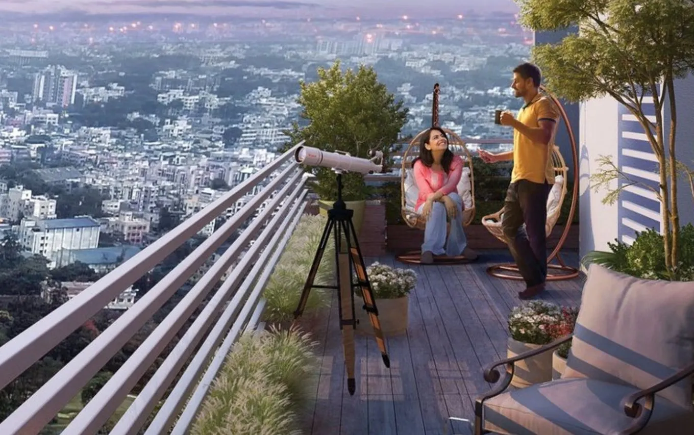 Terrace view over the city
