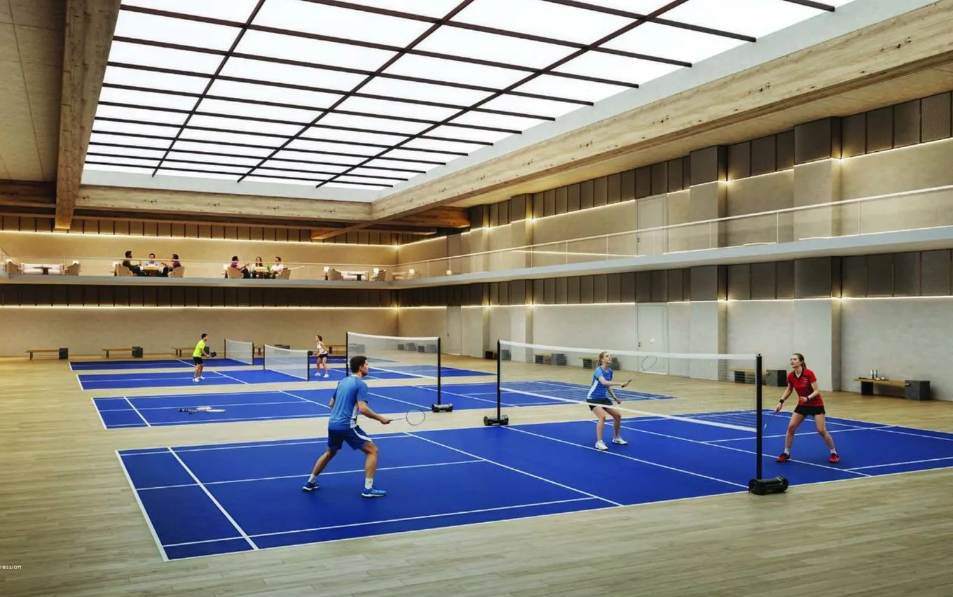 Indoor badminton courts