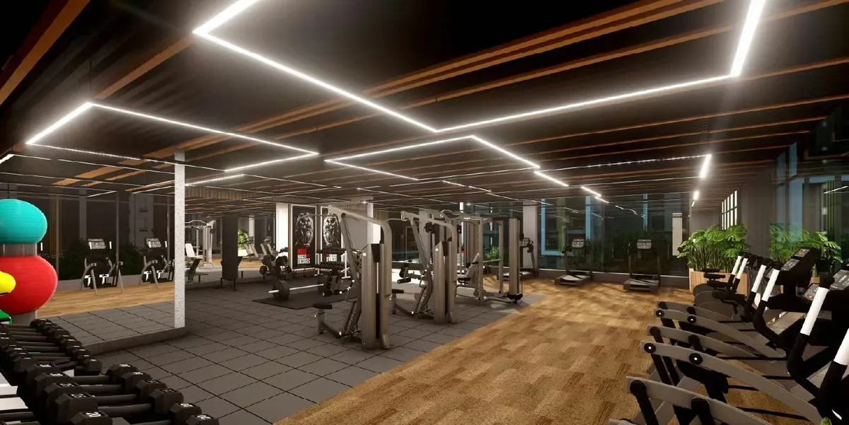 Residents' gymnasium with premium equipment
