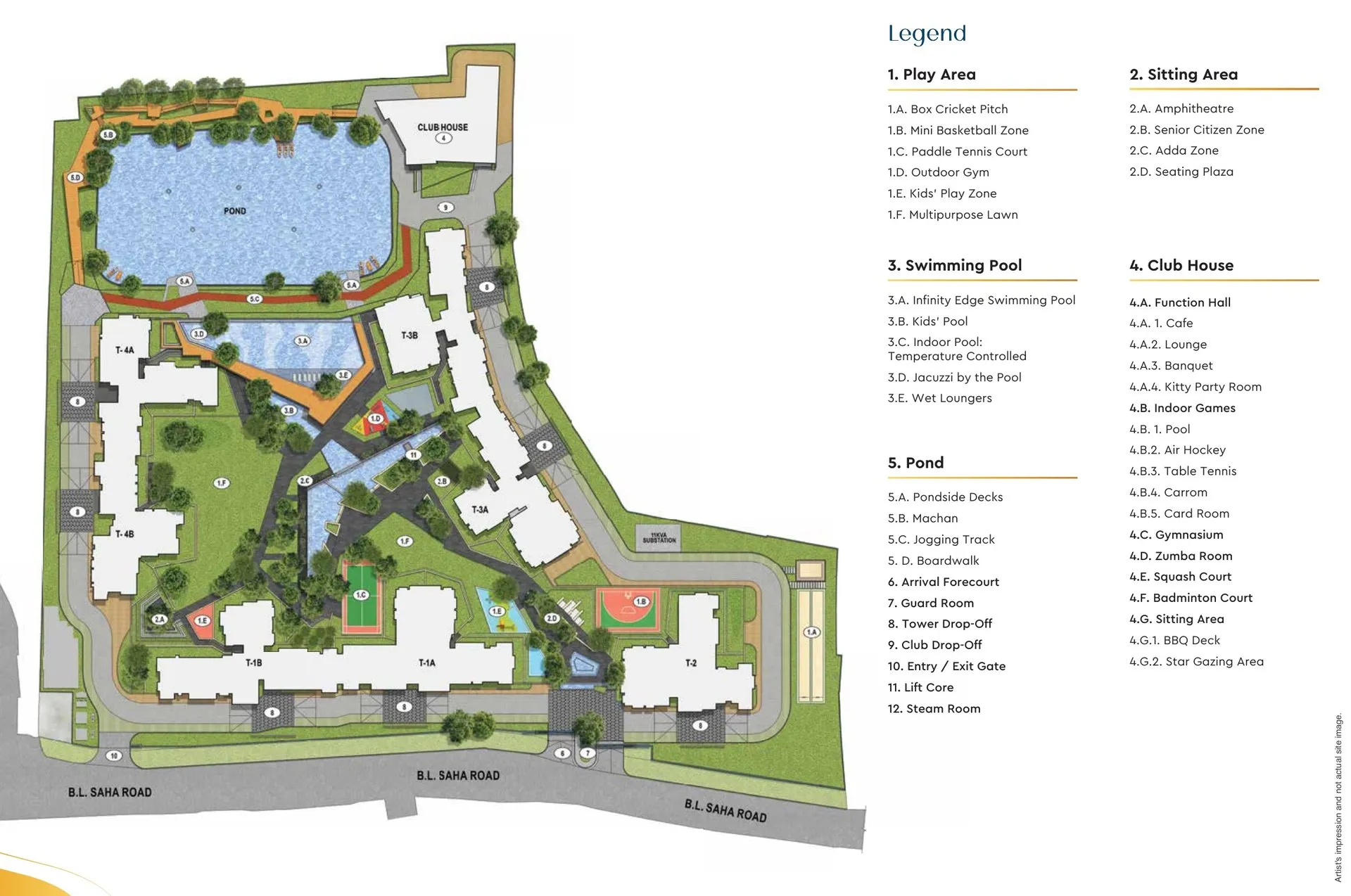 Godrej Blue master layout plan with legend
