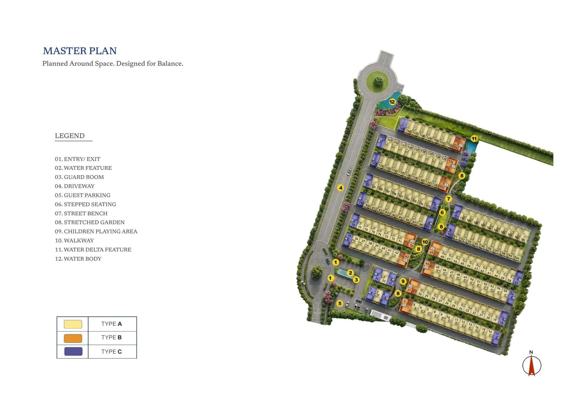 DTC Embassy Villa master plan with legend