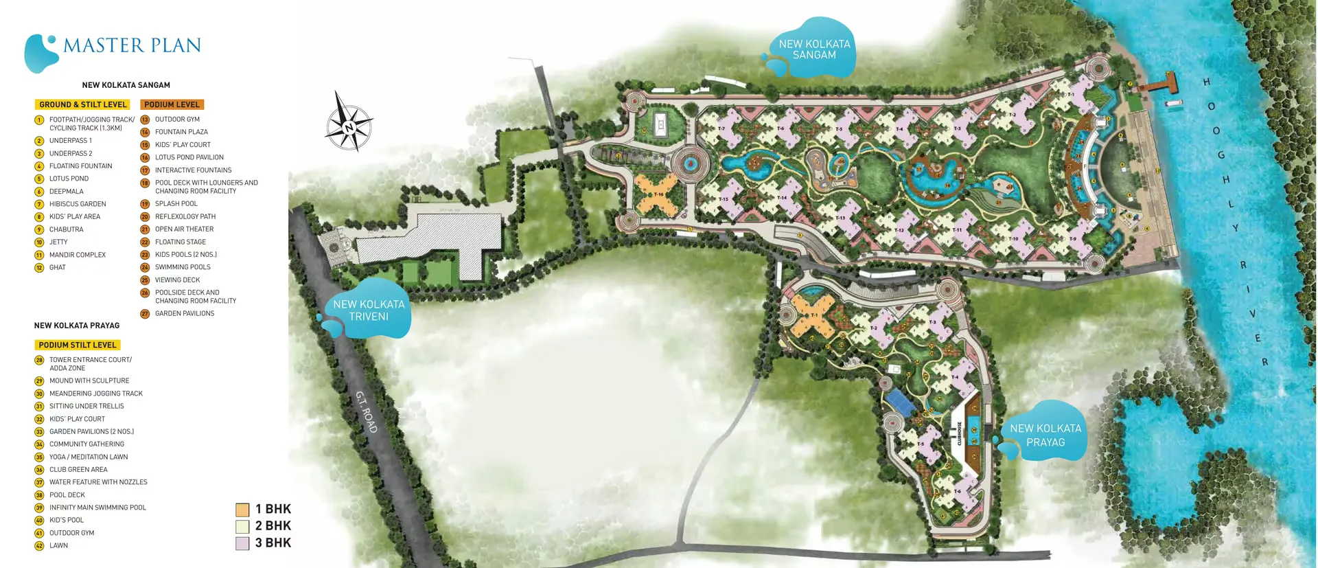 New Kolkata Sangam master plan with legend