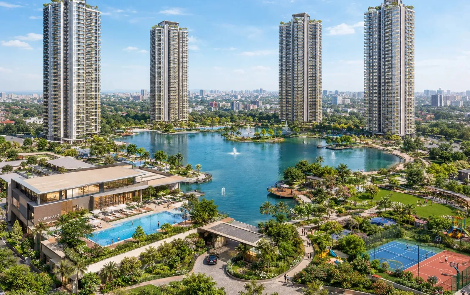 Artist's impression of Primarc Aaranya's landscaped grounds
